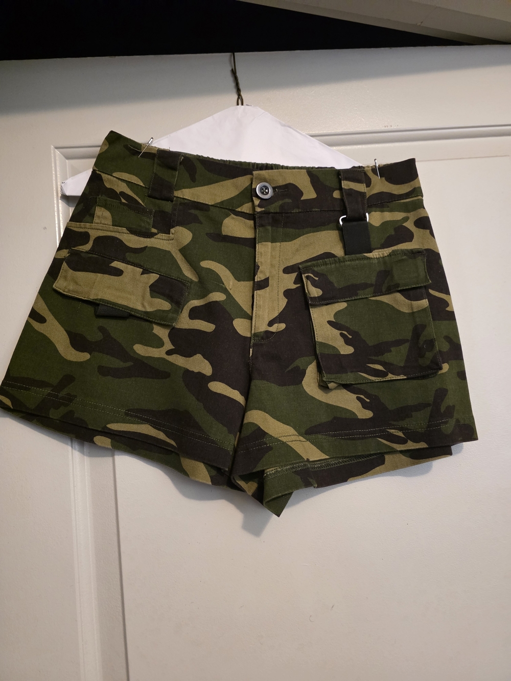 like an angel Camo Cargo Shorts - Green/Brown